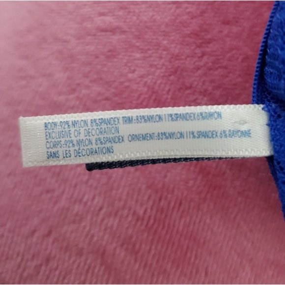 Aerie Lace Skirt rim Royal Blue Thong Panty- XS - Picture 7 of 7